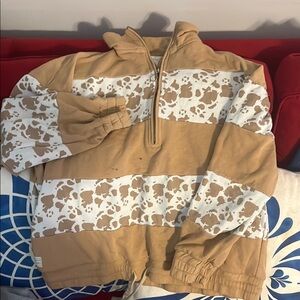Simply Southern Tan and White Pullover Jacket